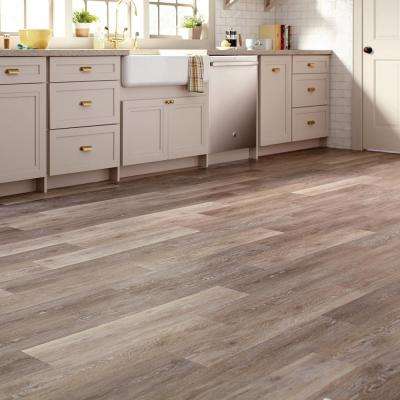Trafficmaster Flooring The Home Depot Brushed Oak Taupe 6 In X 36 Luxury Vinyl Plank Flooring 24