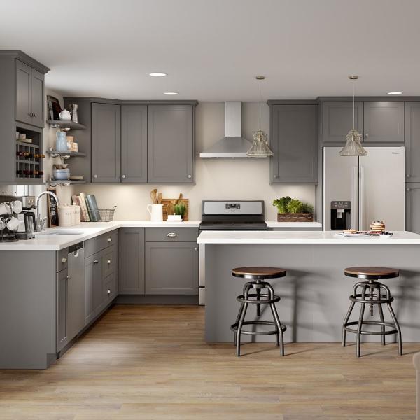 Cambridge Gray Cabinets - Kitchen - The Home Depot