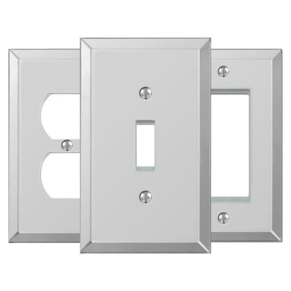 Polished Mirror Acrylic Wall Plate Collection Electrical The Home Depot