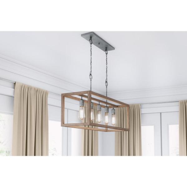 Boswell Quarter Collection in Galvanized Finish Lighting The Home Depot