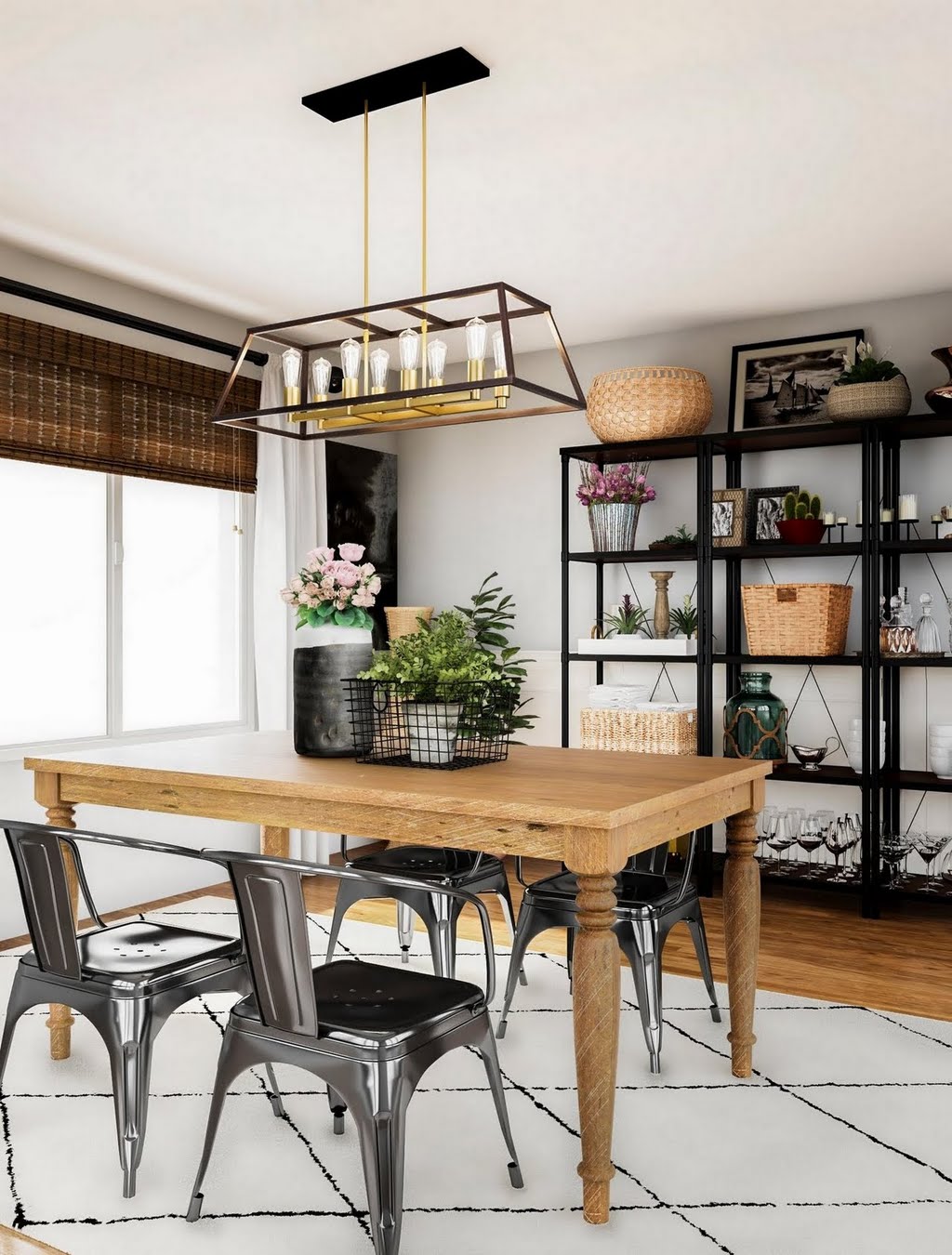Industrial Farmhouse Dining Room The Home Depot Industrial Farmhouse Dining Room The Home Depot