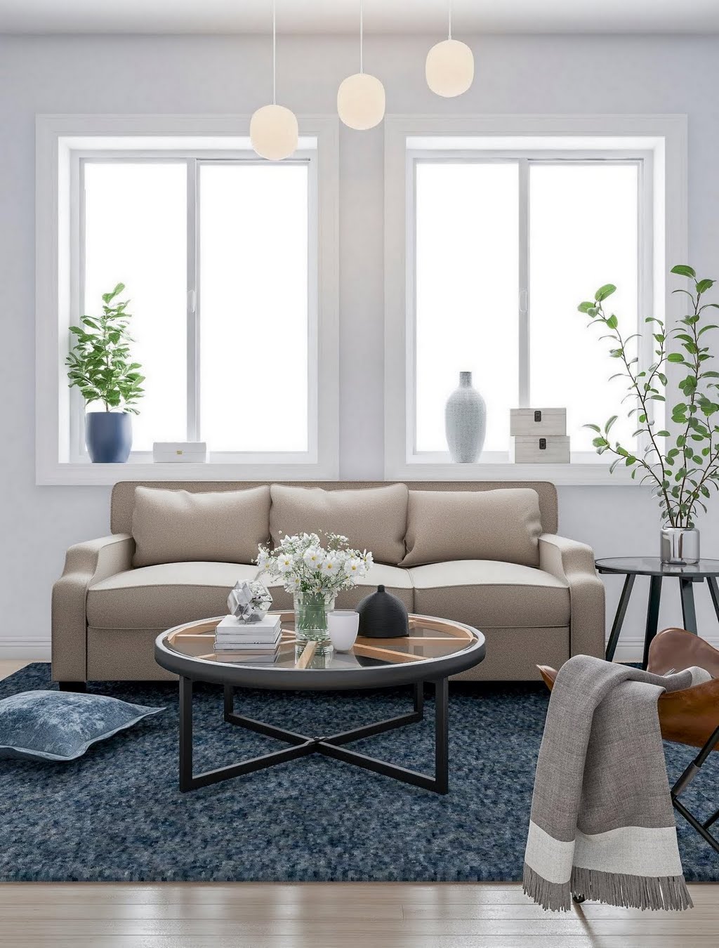 Clic Living Room With Denim Blue Accents The Home Clic Living Room With Denim Blue Accents The Home Depot
