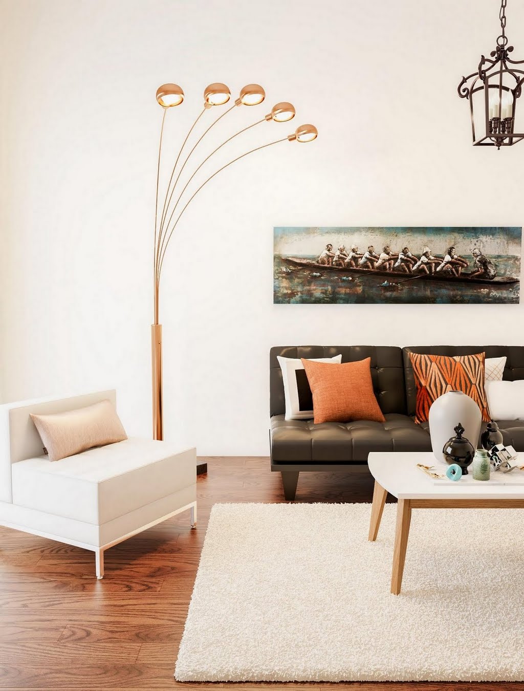 Modern Sea Green And Sand Living Room The Home Depot