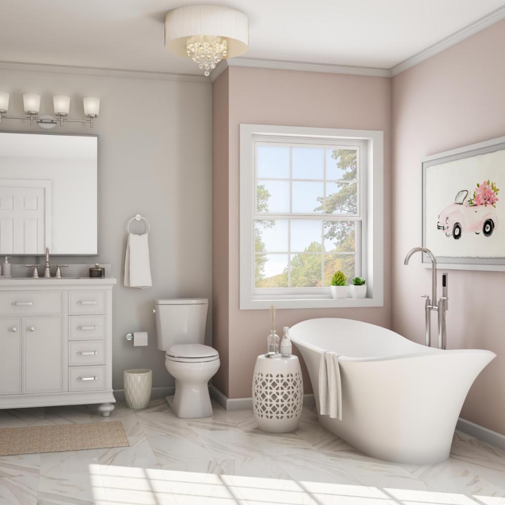 Modern Glam Spa – Bathroom – The Home Depot