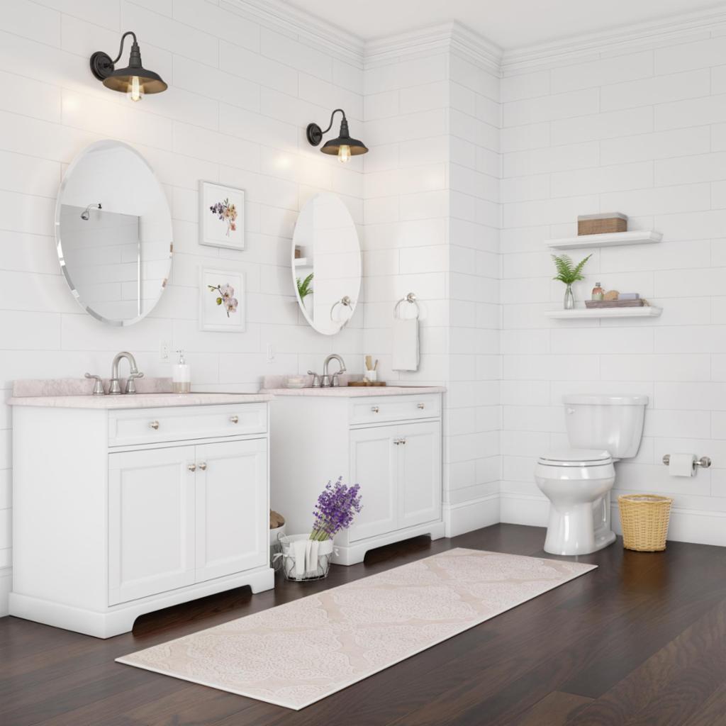 White Cottage Bathroom – Bathroom – The Home Depot