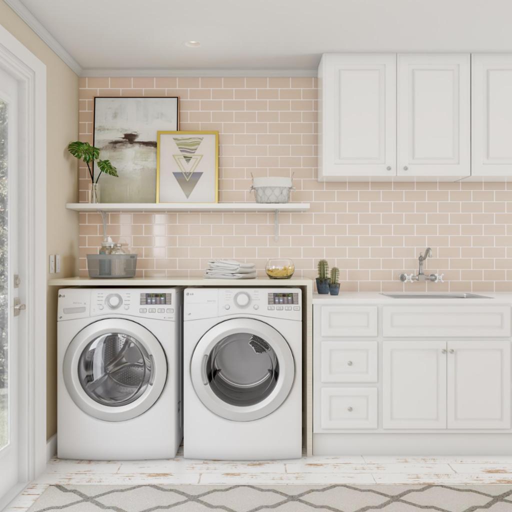 Modern Blush Laundry Room Laundry Room The Home Depot