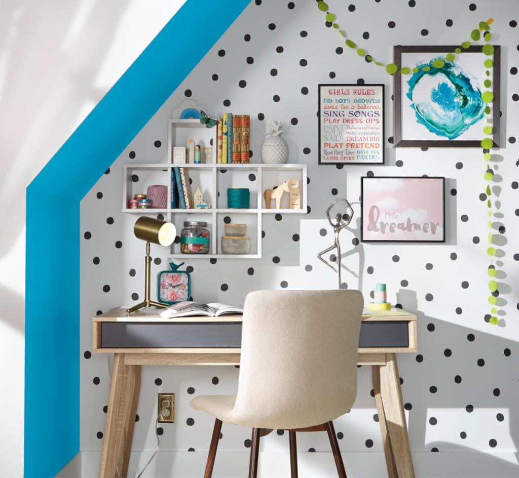 teal kids desk