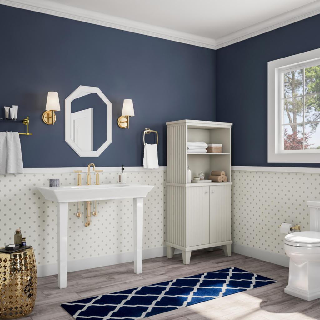 Preppy Modern Guest Bathroom – Bathroom – The Home Depot