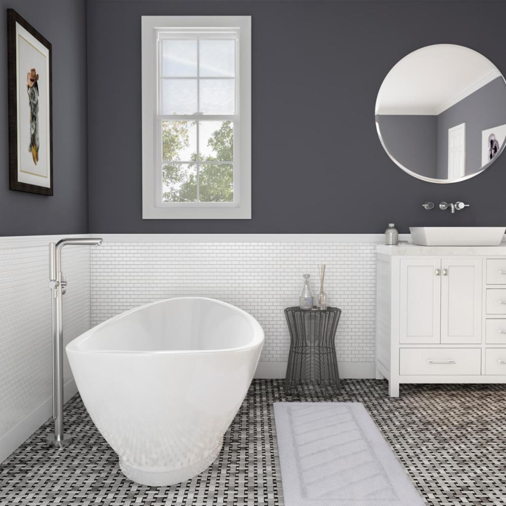 Minimalist Farmhouse Bathroom Home The Home Depot