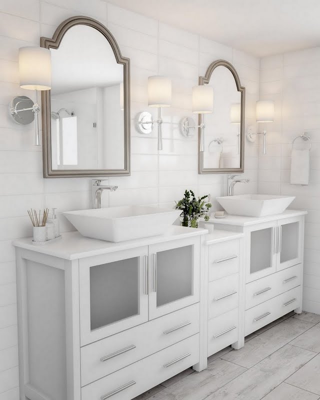 Explore Clic Bathroom Styles For Your Home Modern White And Antique Gold Bathroom