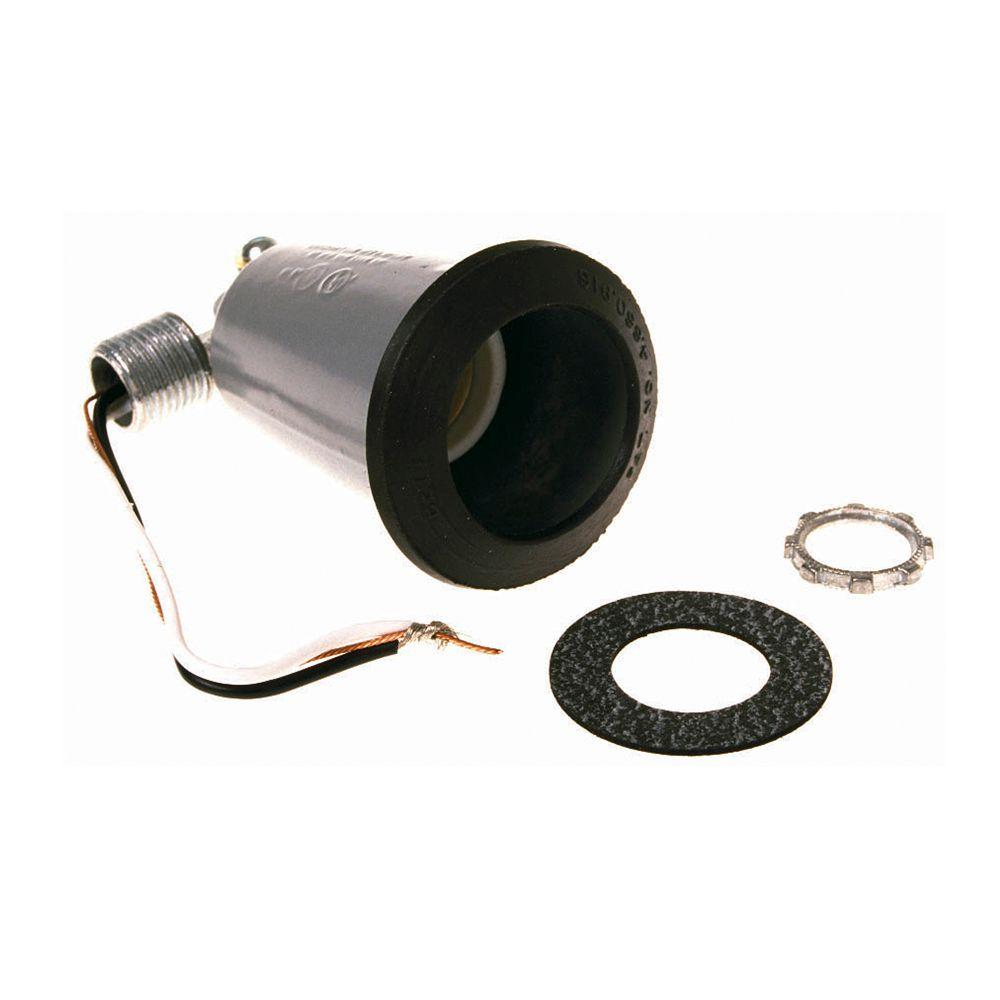 BELL Gray Weatherproof Lamp Holder with Gasket56120 The Home Depot