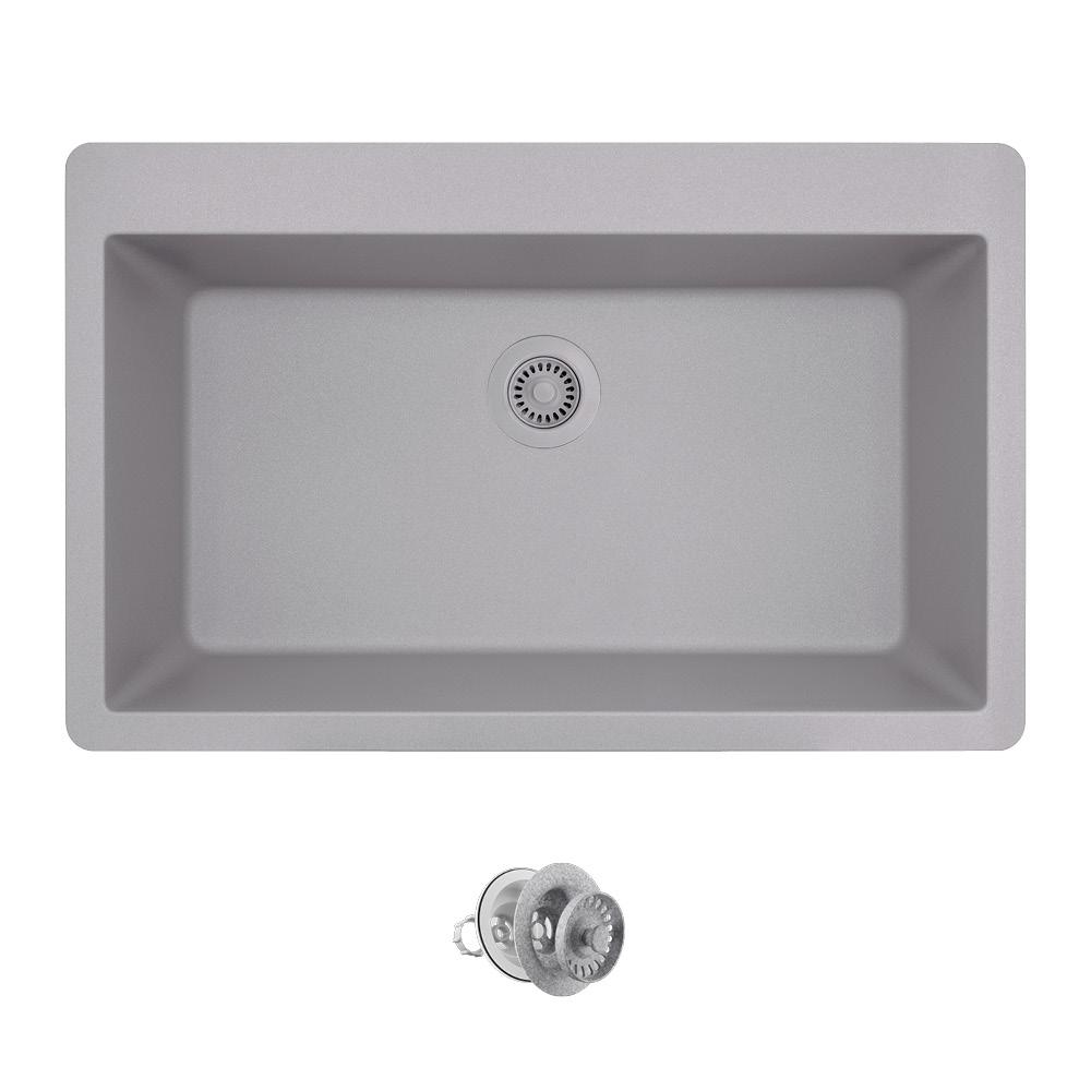 Granite Quartz Composite Kitchen Sinks The Home Depot All In One Drop Composite Granite 33 Single Bowl Kitchen