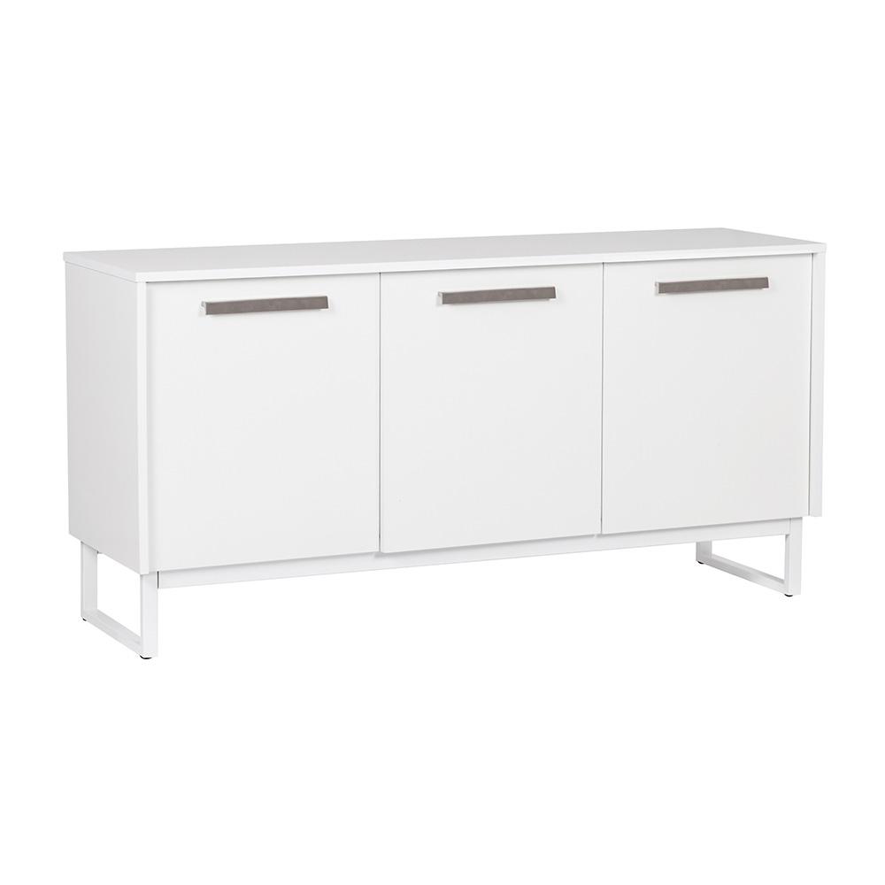 SAINT BIRCH Miami White 3-Door Credenza File Cabinet