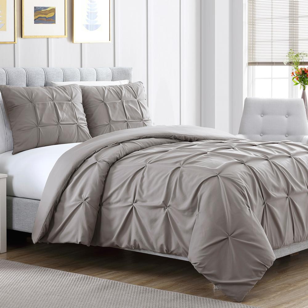 Modern Threads 3 Piece Grey Queen Duvet Cover Set 3mfdvtfe Elg Qn