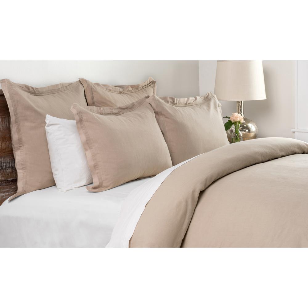 Harlow Natural Euro Pillow Cover V032376 The Home Depot