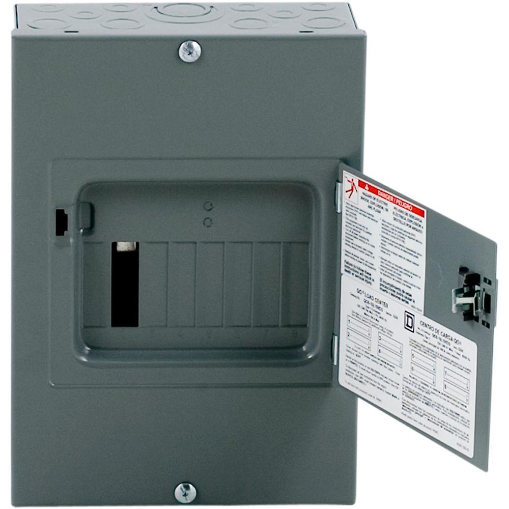 Square D by Schneider Electric QO612L100RBCP QO 100 Amp 6-Space 12-Circuit Outdoor Main Lugs Load Center with Cover