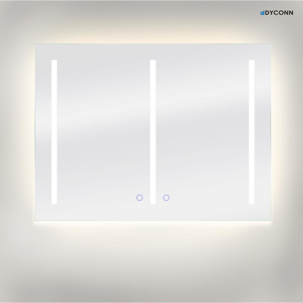 Tri View Bathroom Mirrors Bath The Home Depot Wall Mounted Backlit Led Mirror With Touch