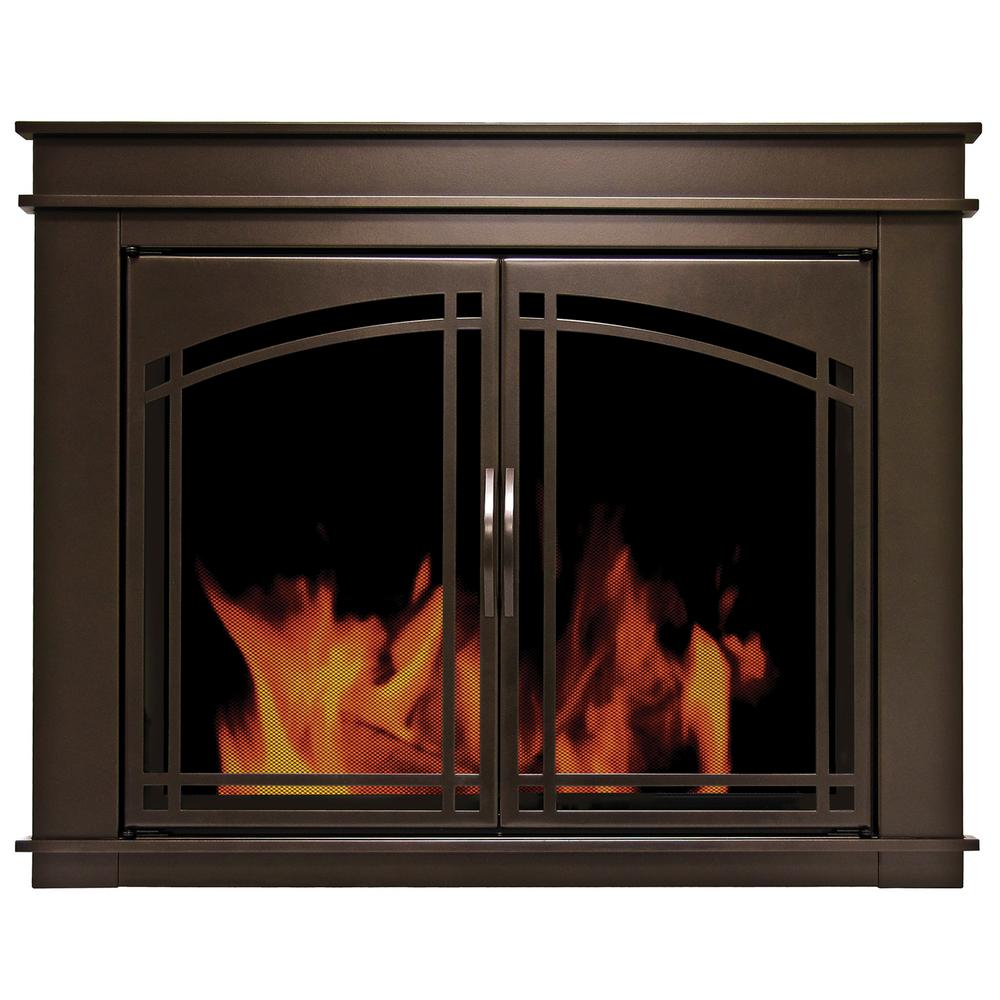 Pleasant Hearth Fenwick Large Glass Fireplace DoorsFN5702 The Home