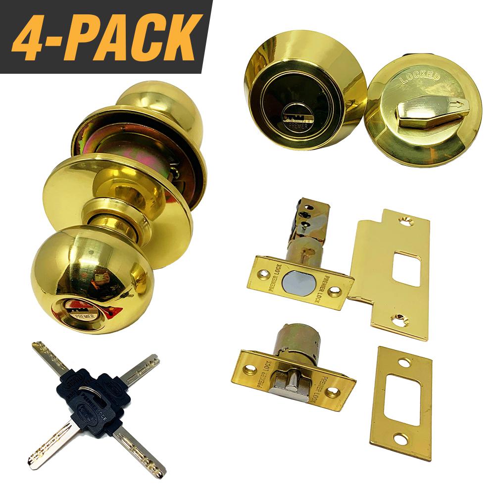 Premier Lock High Security Brass Combo Lock Set with Keyed ...