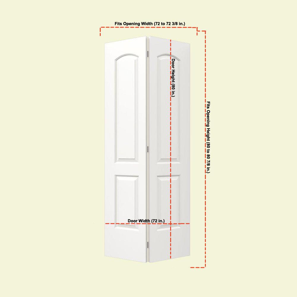JELDWEN 36 in. x 80 in. Cambridge White Painted Smooth Molded