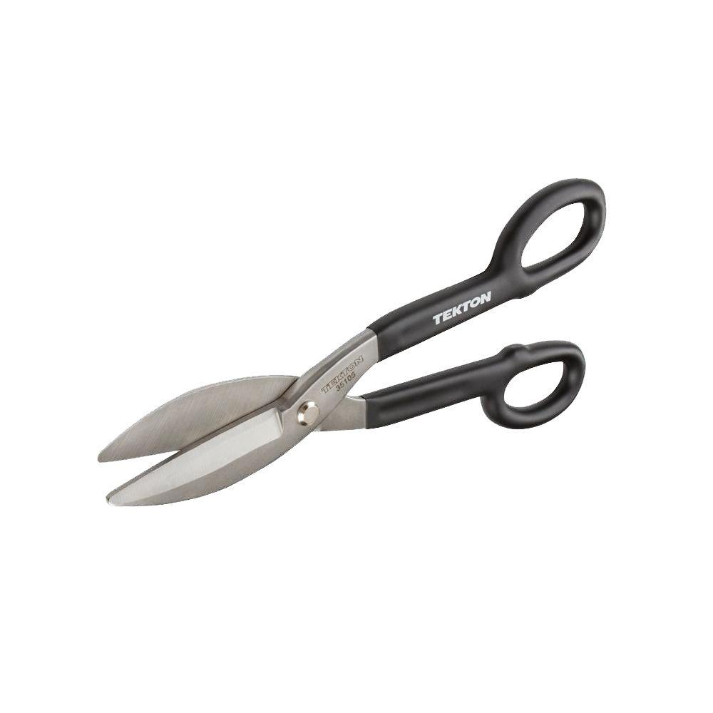TEKTON 12 in. Straight Pattern Tin Snips-35105 - The Home Depot