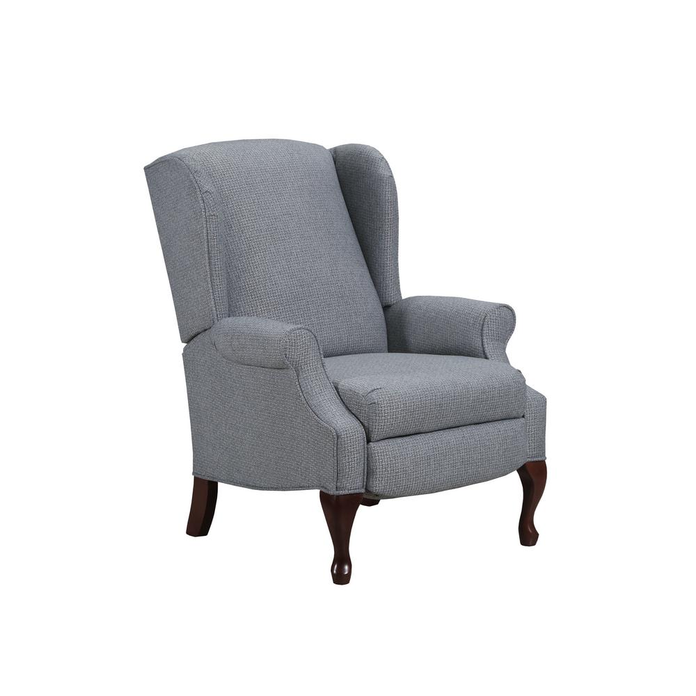 Lane Light Gray with Slight Blue Influence Glenrock Sky Hi Leg Wing Back Recliner600211