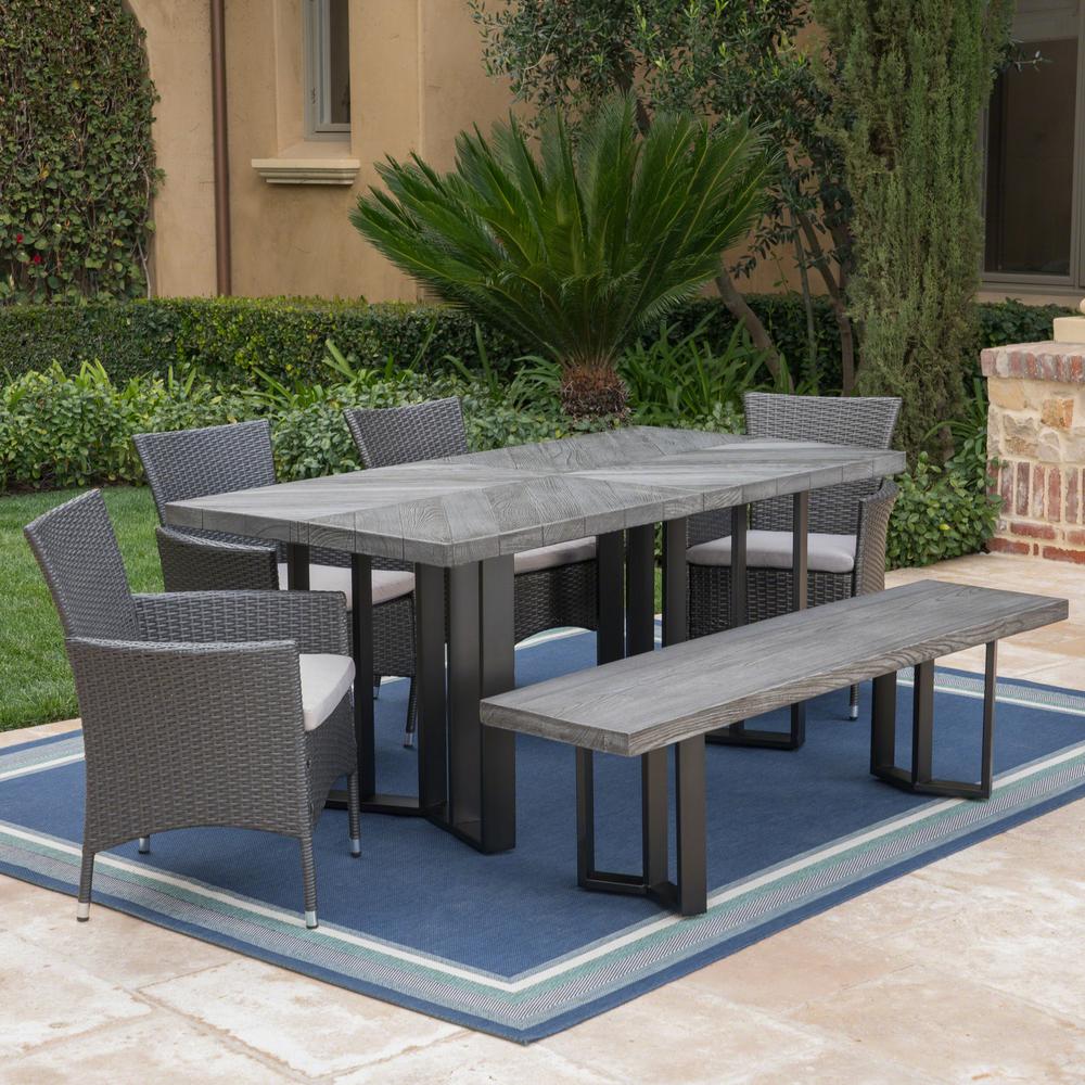 6 Piece Patio Dining Sets Patio Dining Furniture The Home Depot