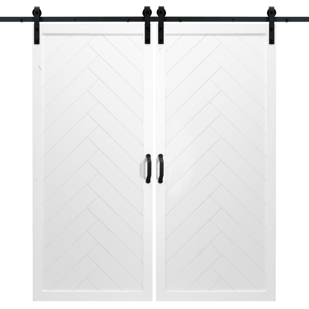 Mmi Door 72 In X 84 In Primed K Plank Mdf Sliding Barn Door With