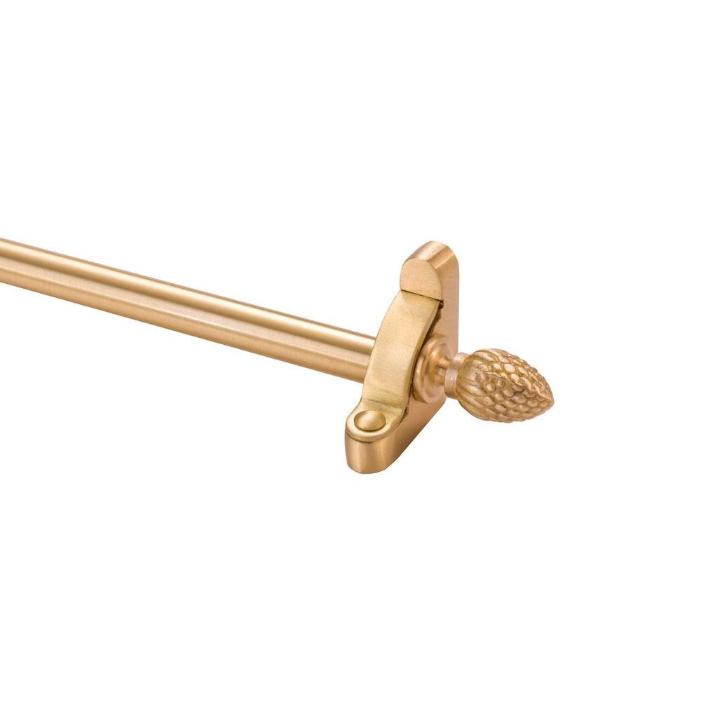 Zoroufy Heritage Collection Tubular 28.5 in. x 1/2 in. Brushed Brass Finish Stair Rod Set with