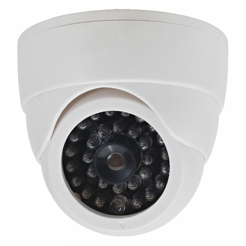 COP Security Fake Dummy Security Dome Camera with LED Light White15