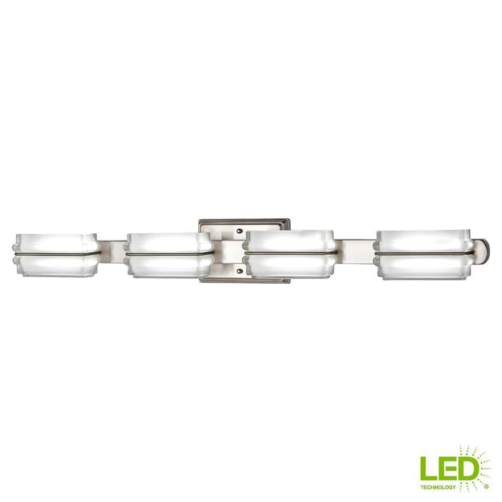 Home Decorators Collection 40-Watt Equivalent 4-Light Brushed Nickel