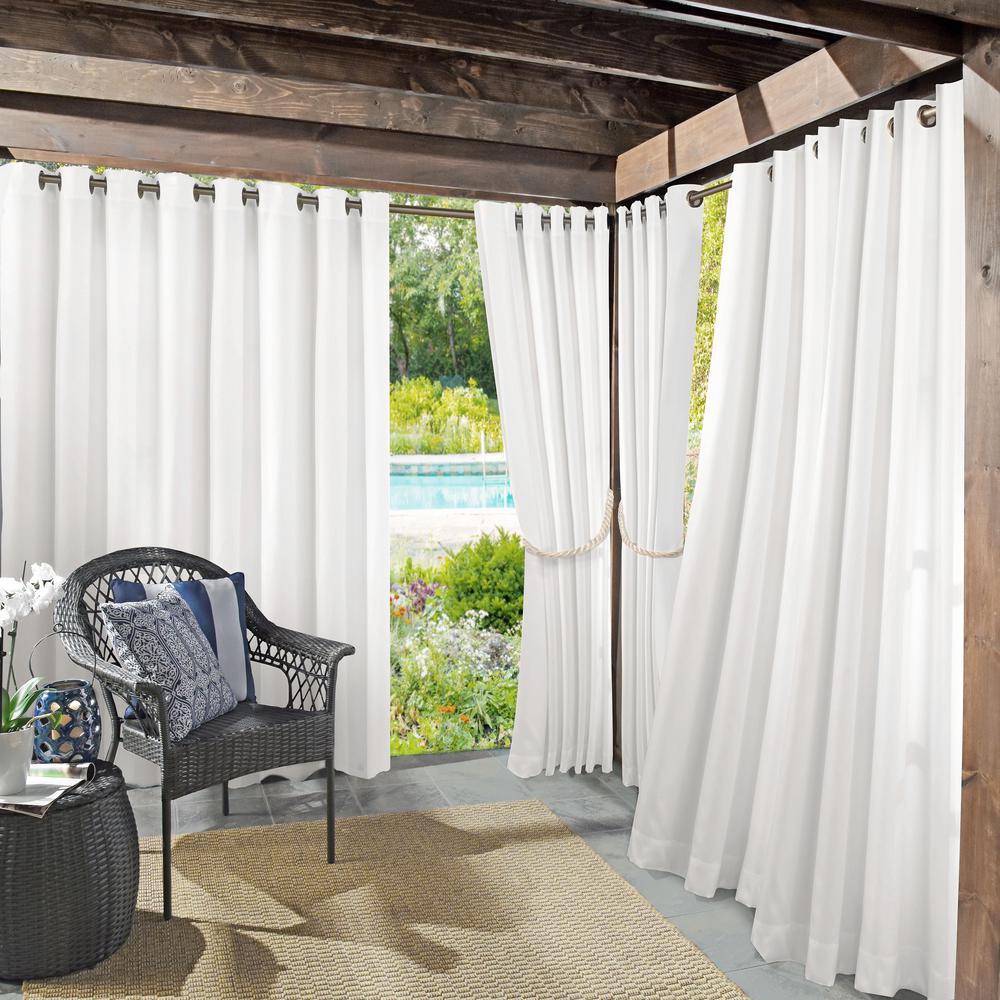 Sun Zero Outdoors Semi Opaque Birmingham 52 In By 84 In White