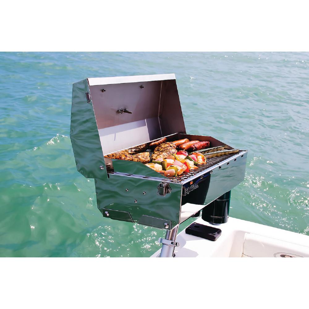 Portable Boat Gas Grill + Mount Accessories Marine BBQ Sailboat ...