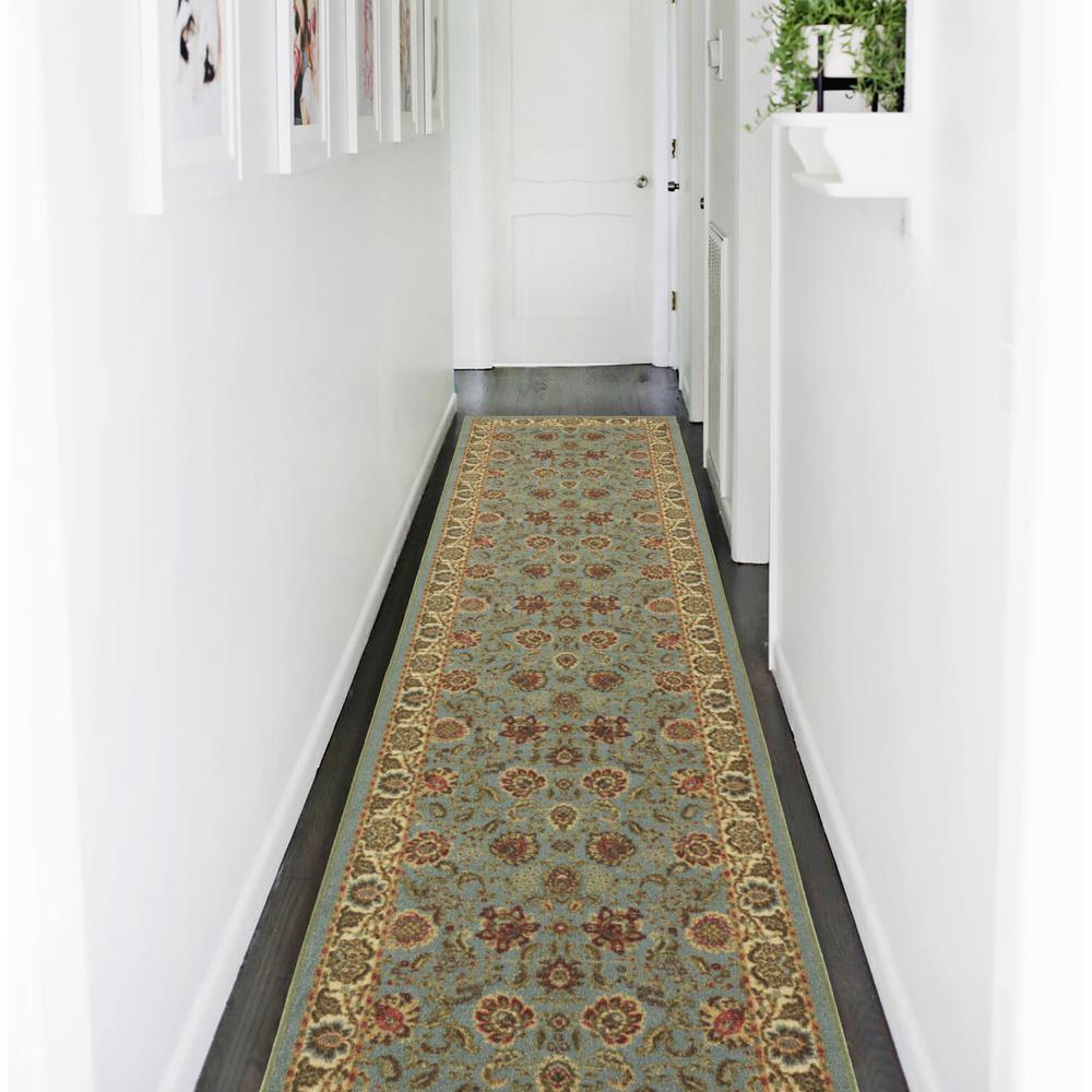 Ottomanson Ottohome Collection Persian Style Oriental Sage Green 2 ft. 7 inch x... by Ottomanson