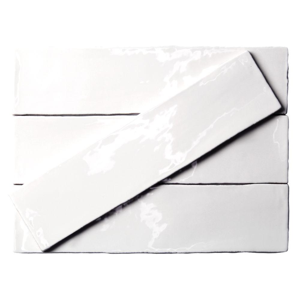 Subway Backsplash Tile Flooring The Home Depot Catalina White 3 In X 12 8 Mm Ceramic Wall Subway Tile