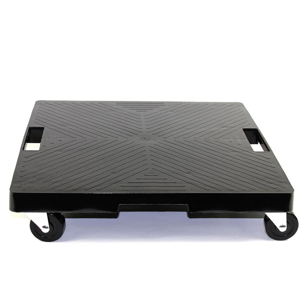 Devault Enterprises 16 in. W x 4 in. H Black HDPE Square Plant Dolly