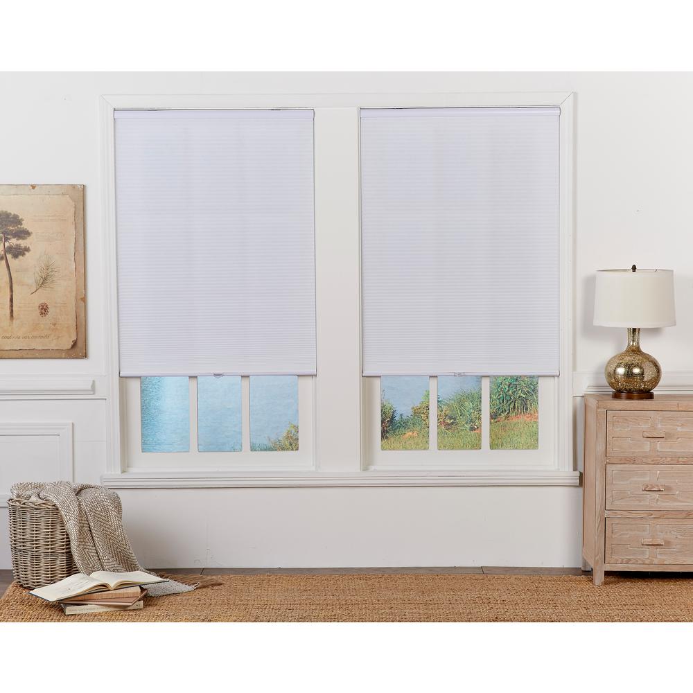 Silver Gray DEZ Furnishings QDLG460480 Cordless Light Filtering Pleated Shade 46W x 48L Inches