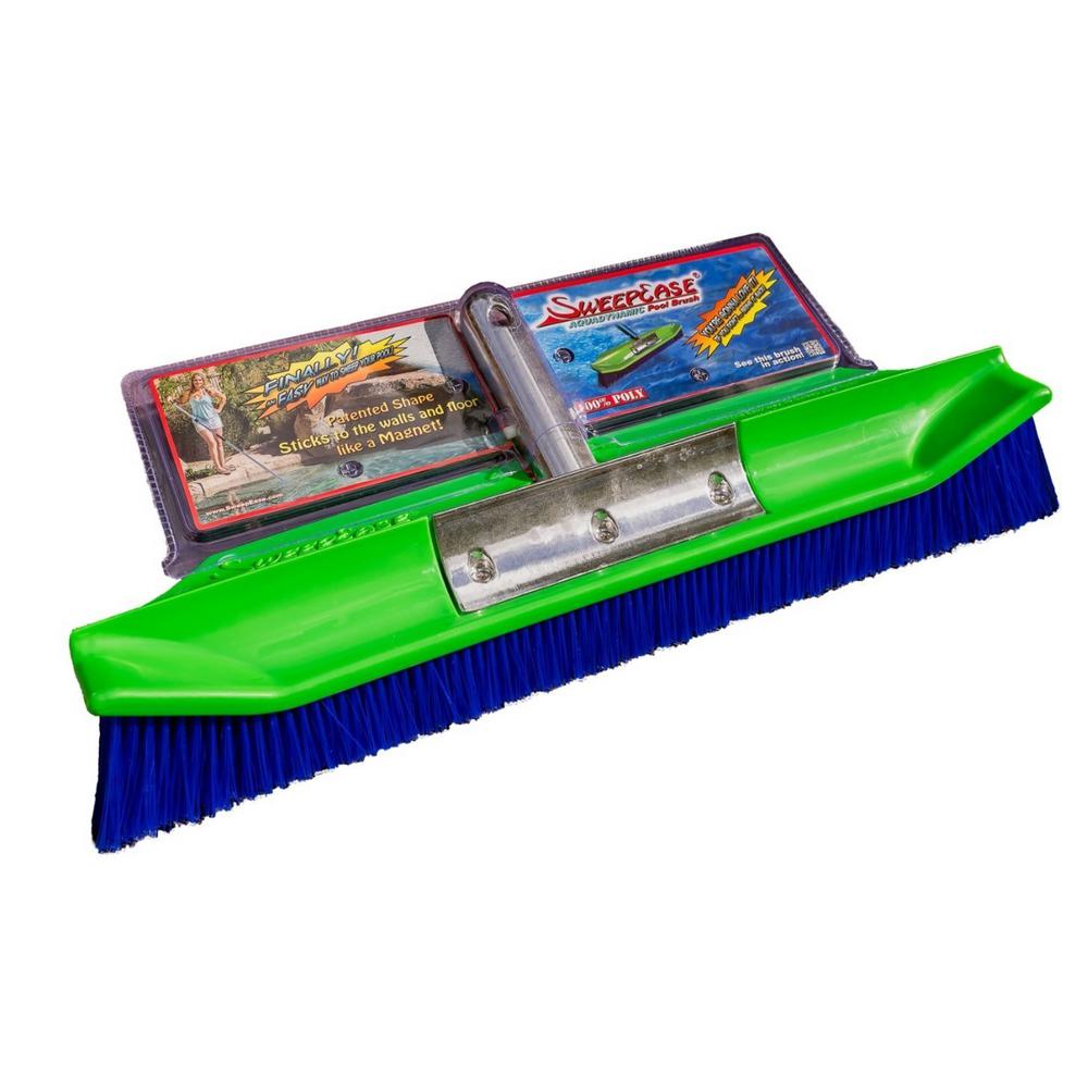 SweepEase AquaDynamic 18 in. Pro Series Poly Pool Brush Patented Design