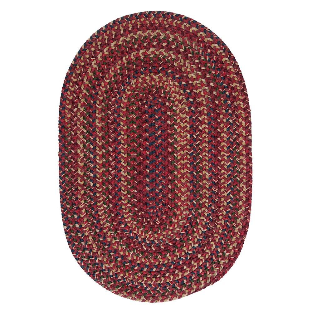 Home Decorators Collection Winchester Brick 11 Ft X 14 Oval Braided Area Rug
