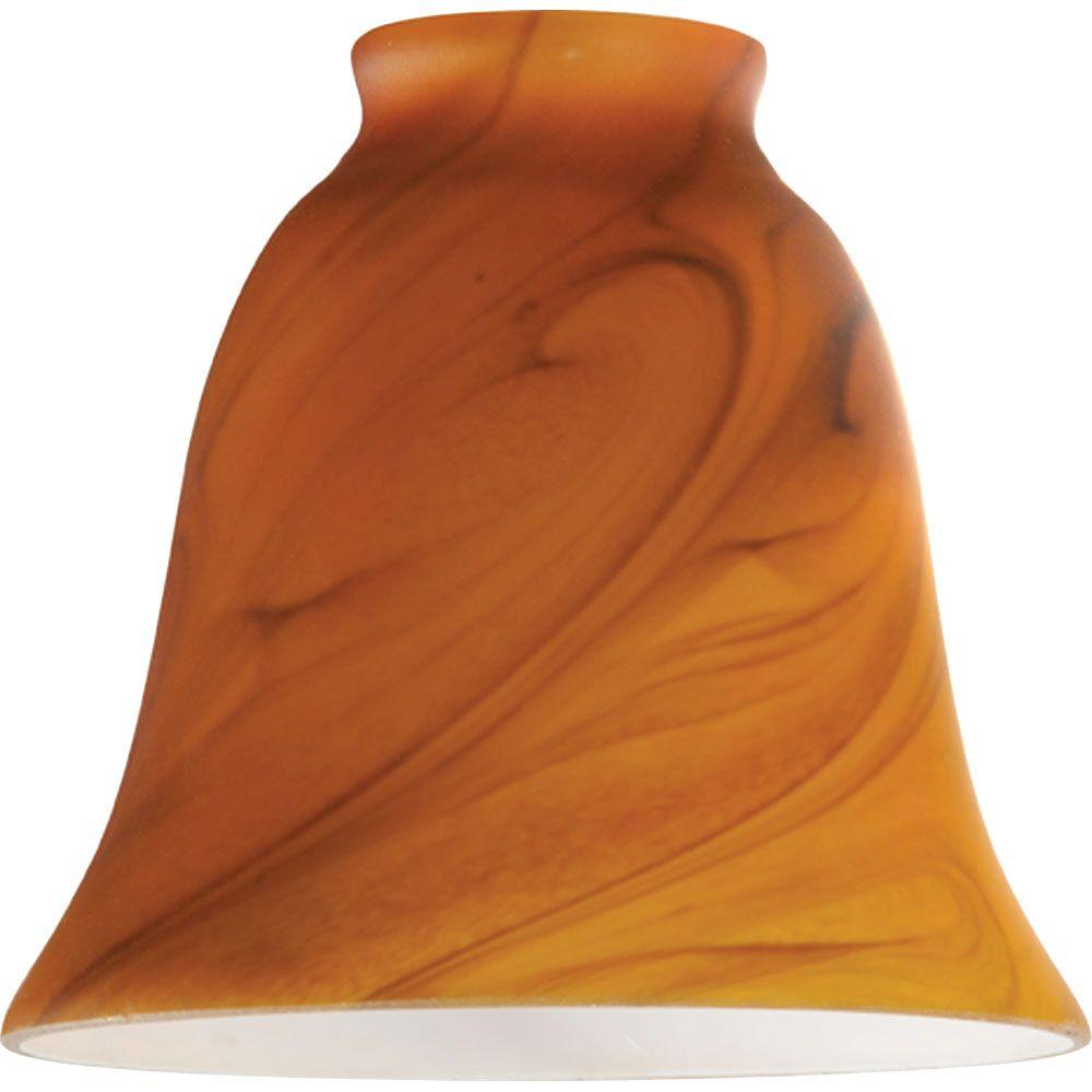 Westinghouse 8136300 2.5 x 1.3 in. Burnt Umber Swirl Bell Shaped Glass Shade, Pack of 4