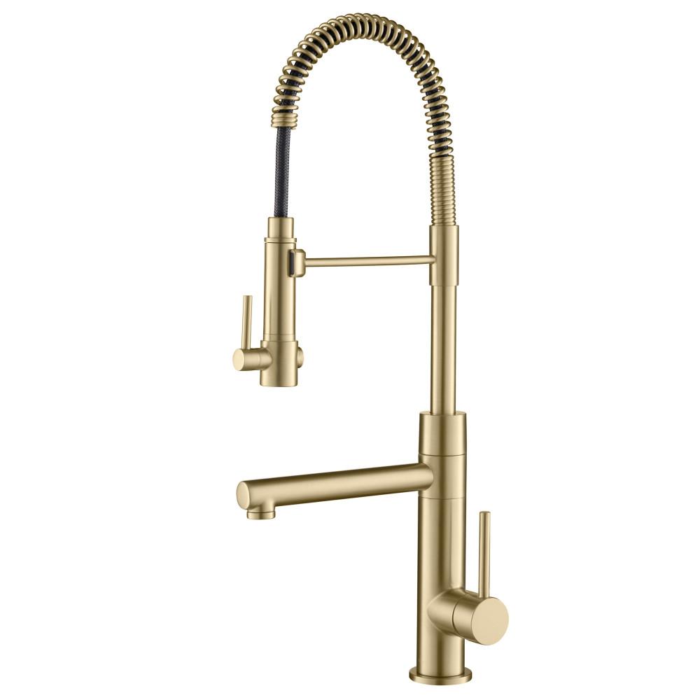 Kraus KPF-1603BG Pro 2-Function Commercial Style Pre-Rinse Kitchen Faucet with Pull-Down Spring Spout & Pot Filler