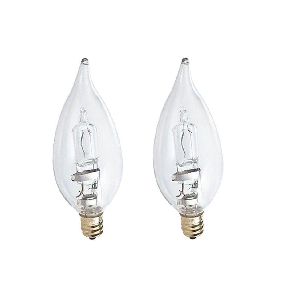E11 Halogen Bulbs Light The Home Depot 60w Equivalent Halogen