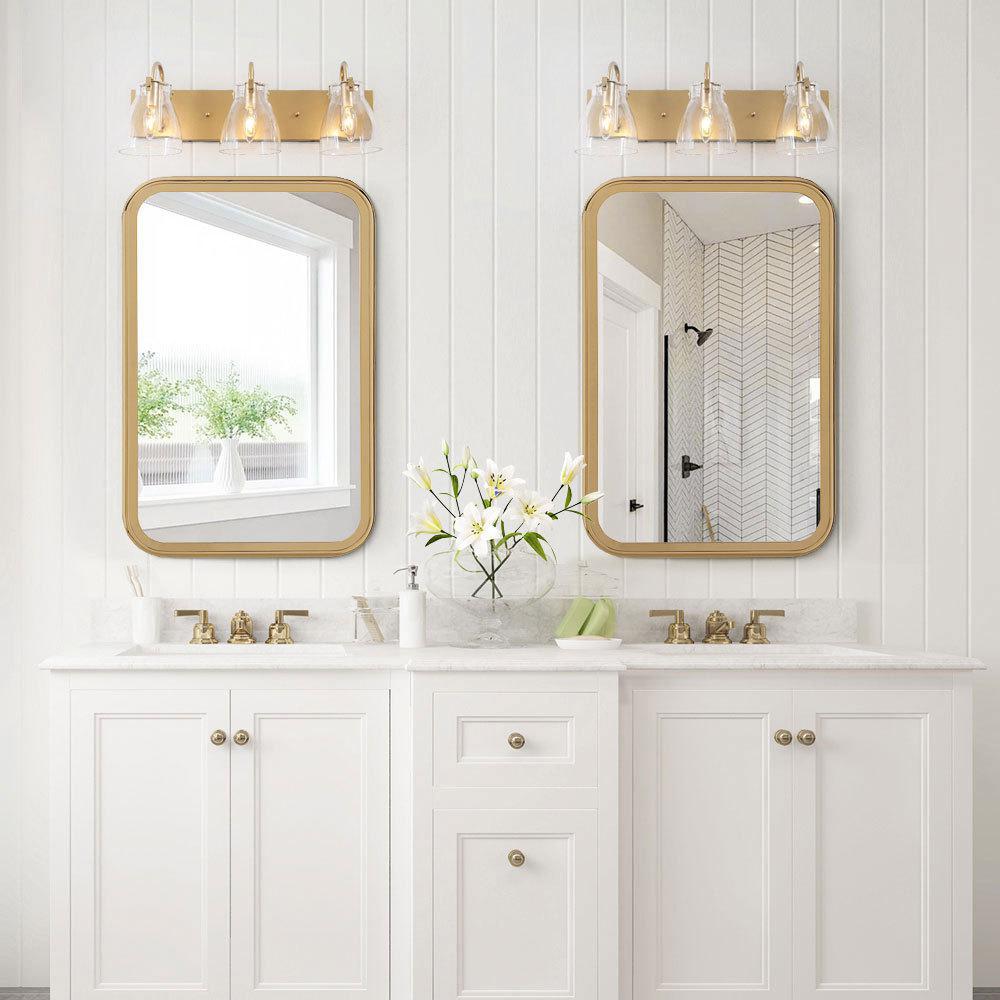 modern gold vanity light