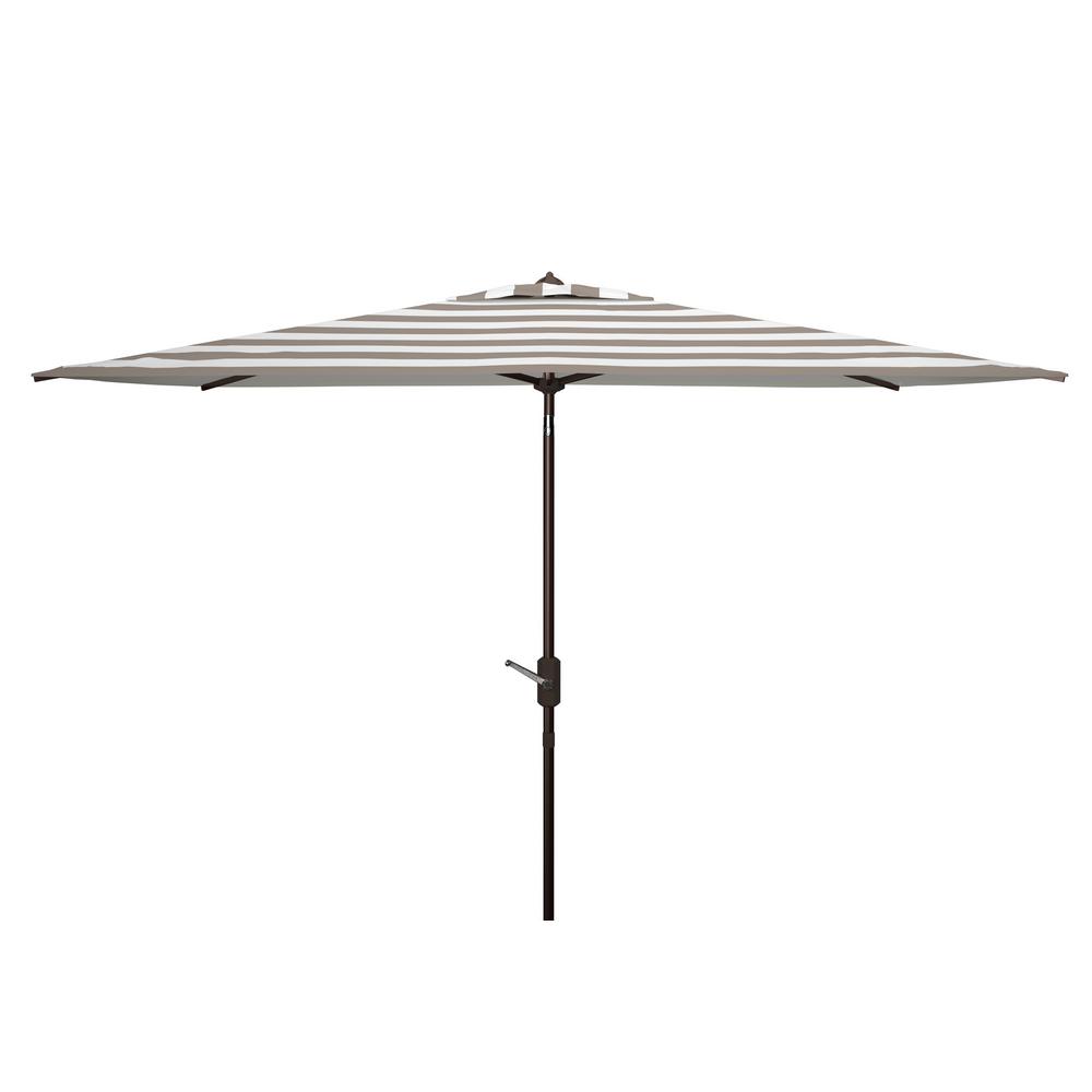 Gray Striped Patio Umbrellas Patio Furniture The Home Depot