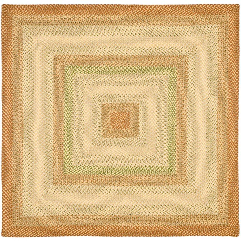 Safavieh Braided Rust/Multi 8 ft. x 8 ft. Square Area RugBRD303A8SQ
