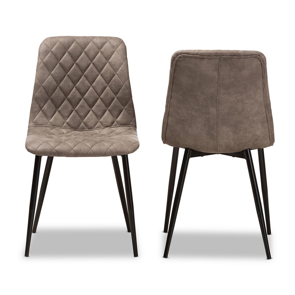 Baxton Studio Roberta Light Brown Fabric Dining Chair Set Of 2 Baxton Studio Roberta Light Brown Fabric Dining Chair Set Of 2