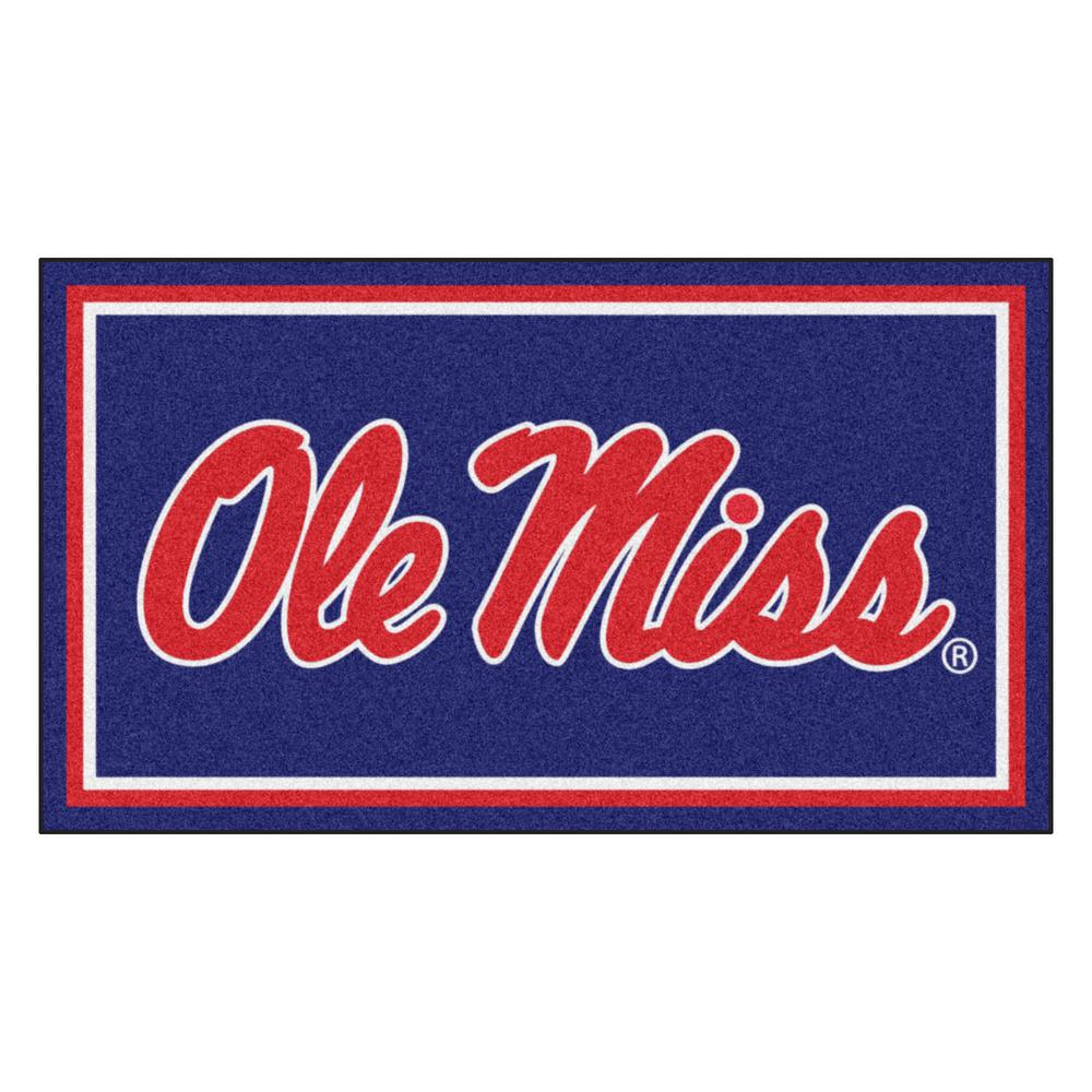 Fanmats Ncaa University Of Mississippi Ole Miss 3 Ft X 5 Ncaa University Of Mississippi Ole Miss 3 Ft X 5 Ultra Plush Area Rug
