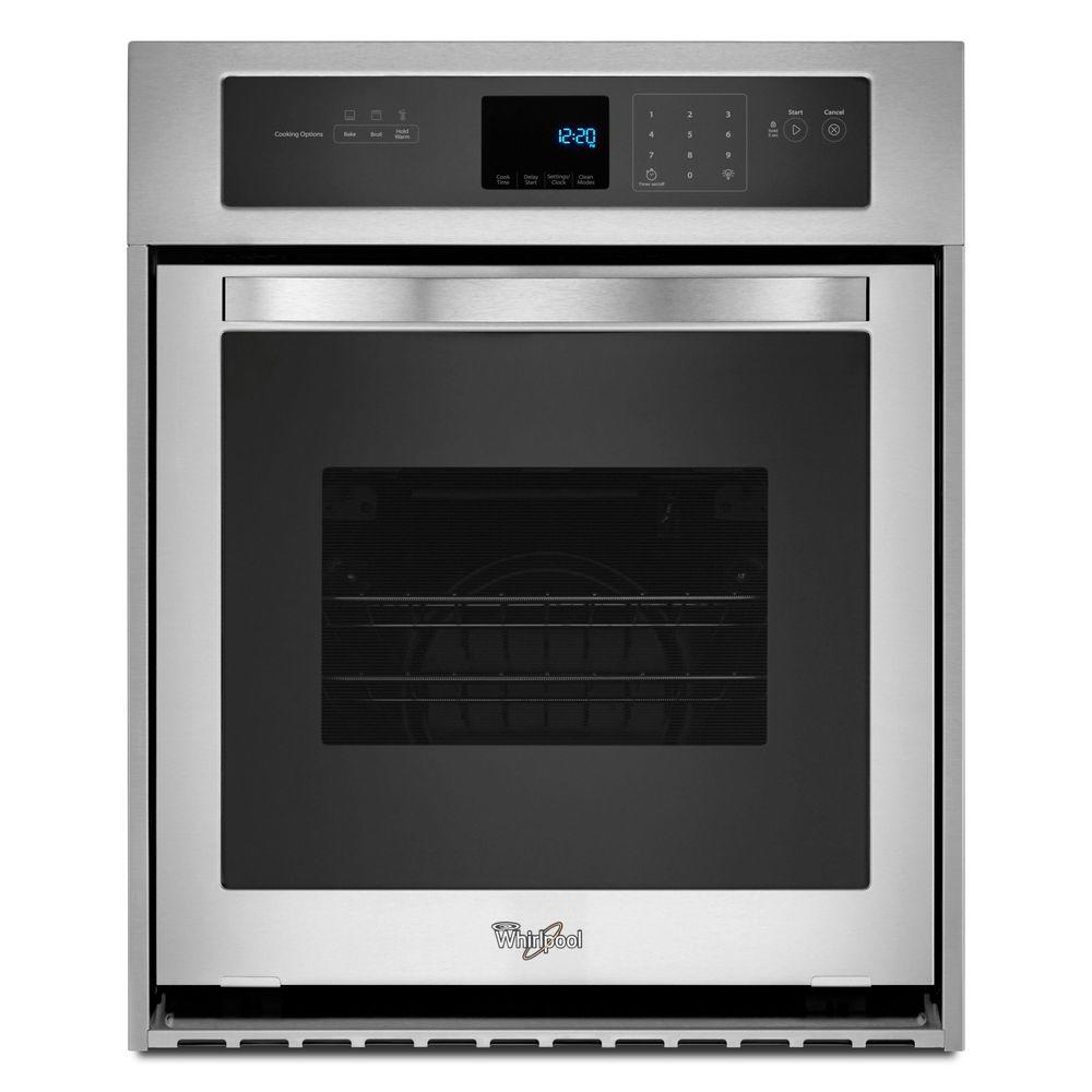 KitchenAid 24 in. Single Electric Wall Oven SelfCleaning with Convection in Stainless Steel