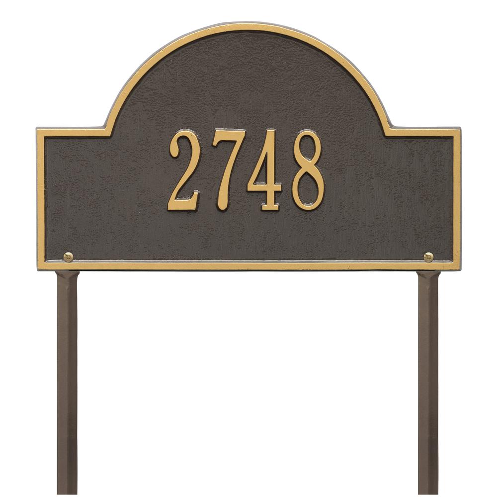 Whitehall Products Arch Marker Standard Bronze/Gold Lawn 1