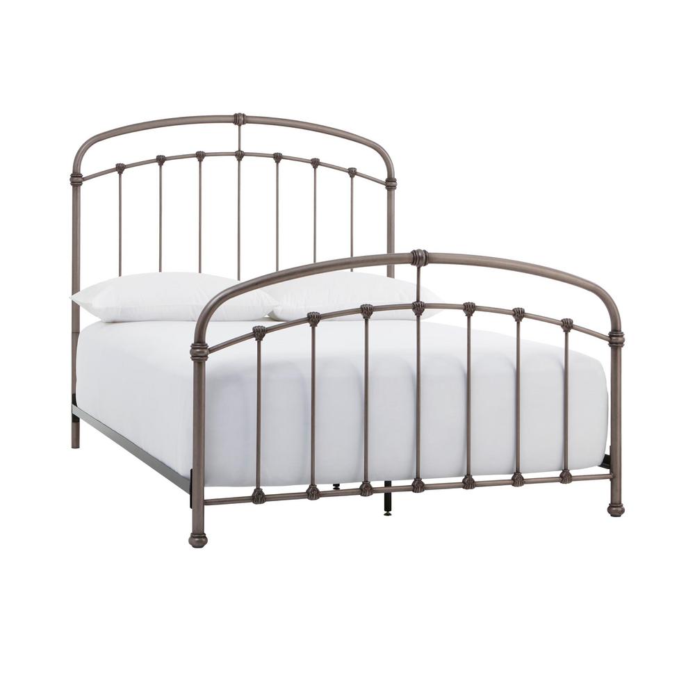 Cloverly Pewter Metal Queen Bed (61.75 in W. X 59 in H.)-2441BQRP - The ...